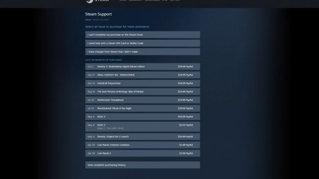 Steam Refund