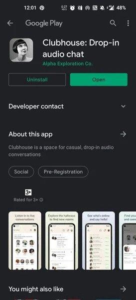 Clubhouse pentru Android