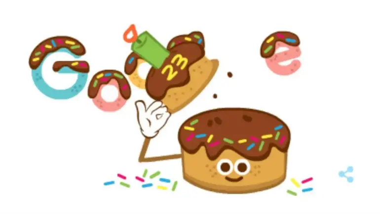 Google sărbătorește 23 de ani cu un Doodle special