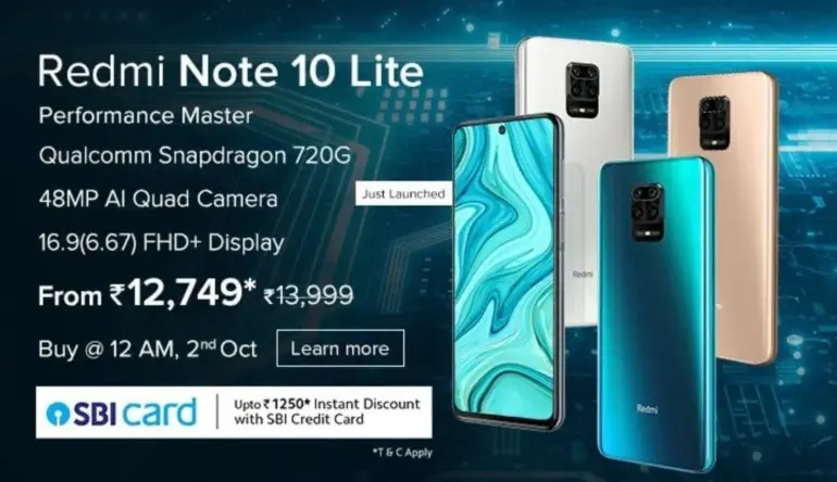 Redmi Note 10 Lite lansat