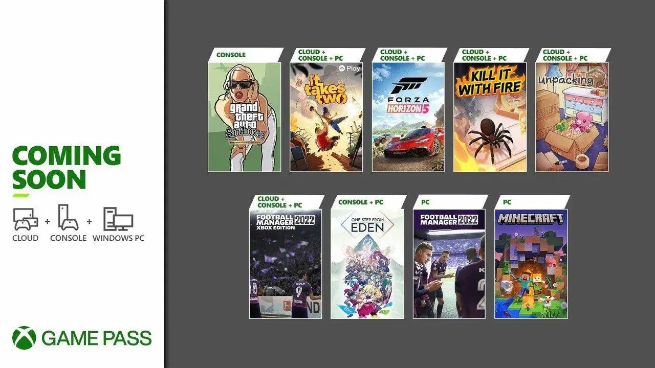 Xbox Game Pass noiembrie 2021