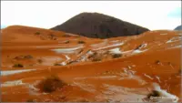 Ninsoare abundenta in desertul Sahara 1