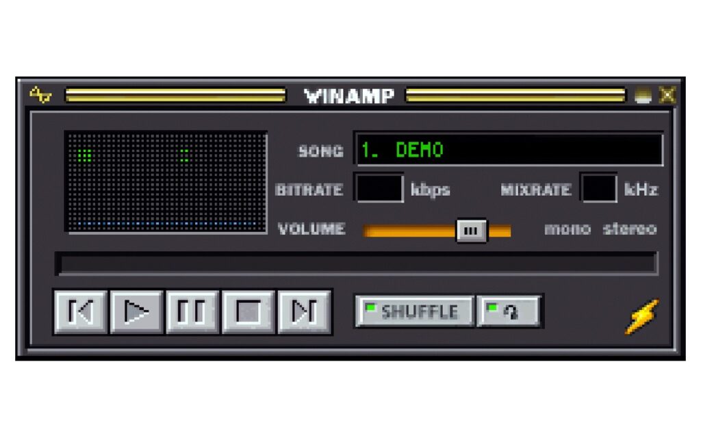 Winamp va vinde un NFT cu designul său original din 1997