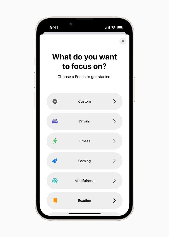 apple ios15 focus