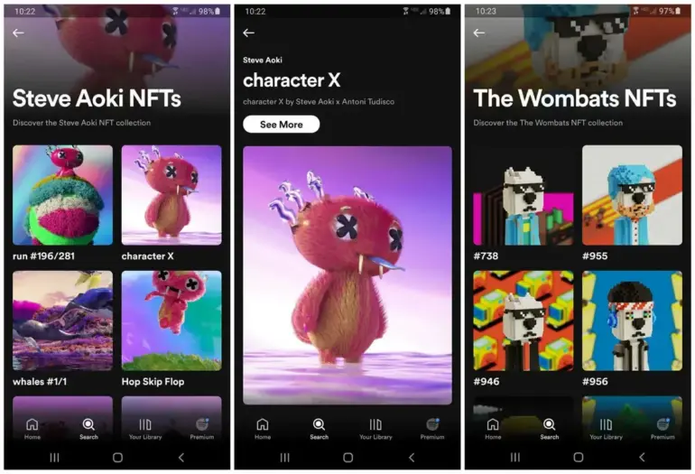 Spotify testează integrarea galeriilor NFT în paginile artiștilor