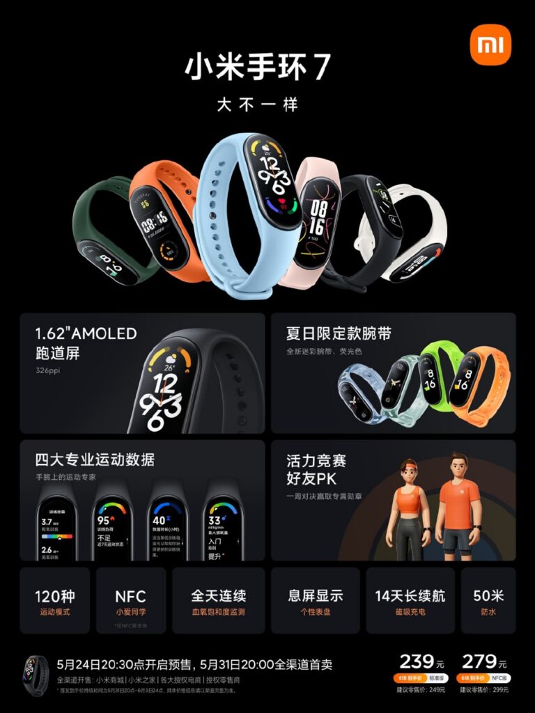 Xiaomi Band 7 este oficial