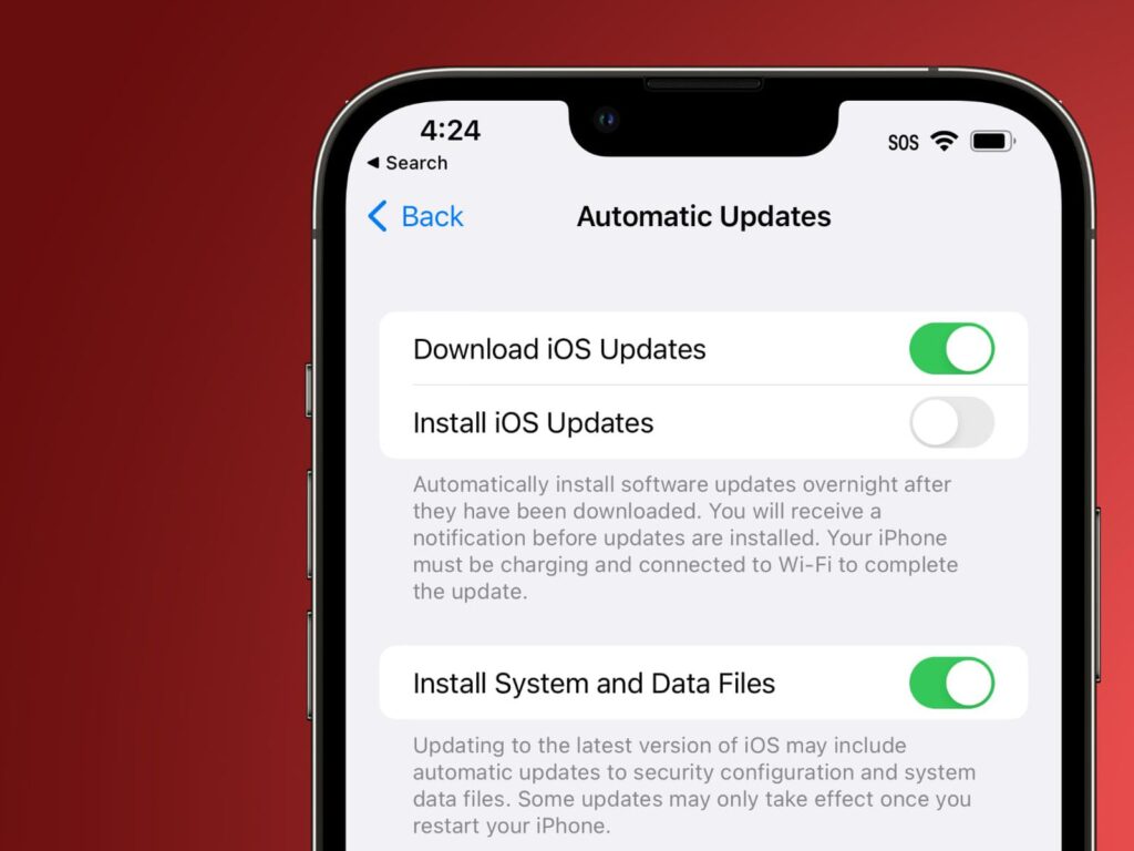 iOS 16 va instala automat actualizări de securitate