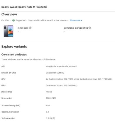Redmi Note 11 Pro 2023 apare pe Google Play Console și ar trebui să fie lansat în curând