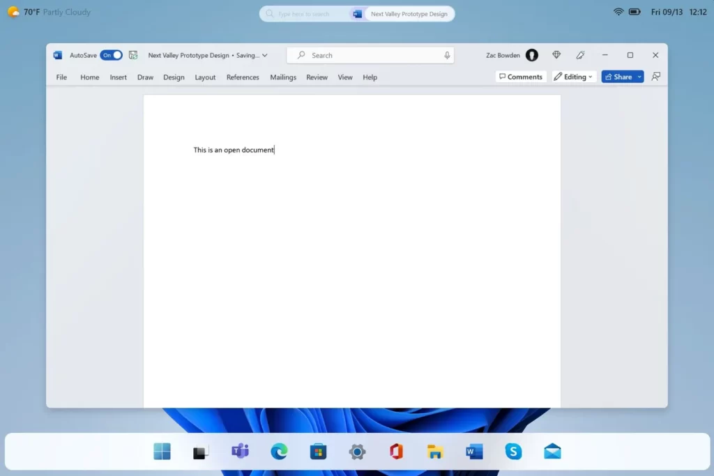 Microsoft a dezvăluit accidental interfaţa lui Windows 12