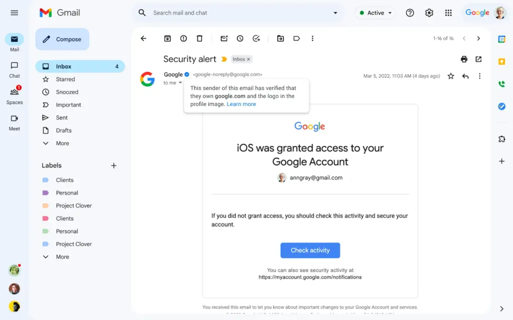 Gmail introduce verificarea prin checkmark-uri pentru a identifica utilizatorii legitimi