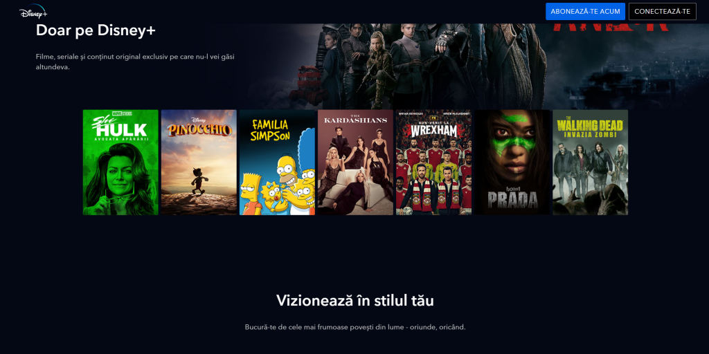 Comandă Disney Plus la oferta